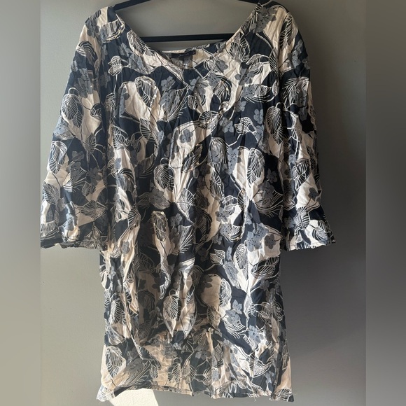 Jendi size XL, 100% cotton top tunic long fitted flowy light weight sequined - Picture 1 of 8